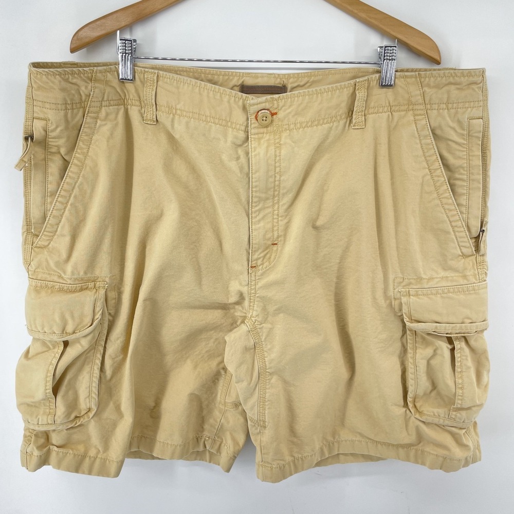 LL Bean Allagash Cargo Shorts Men's 44x10 Natural Fit Beige Tan‎ 262571